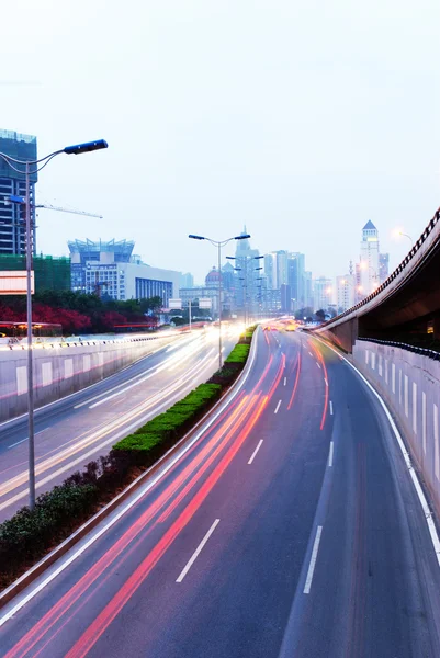 Traffic in China Chong Qing at night — Stock Photo, Image