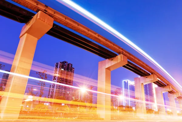 Traffic in China Chong Qing at night — Stock Photo, Image