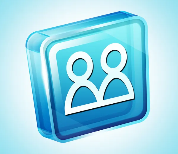 Transparente al icono 3d — Foto de Stock