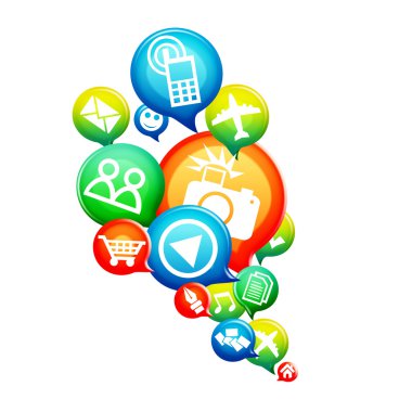 konuşma balonları simgesi