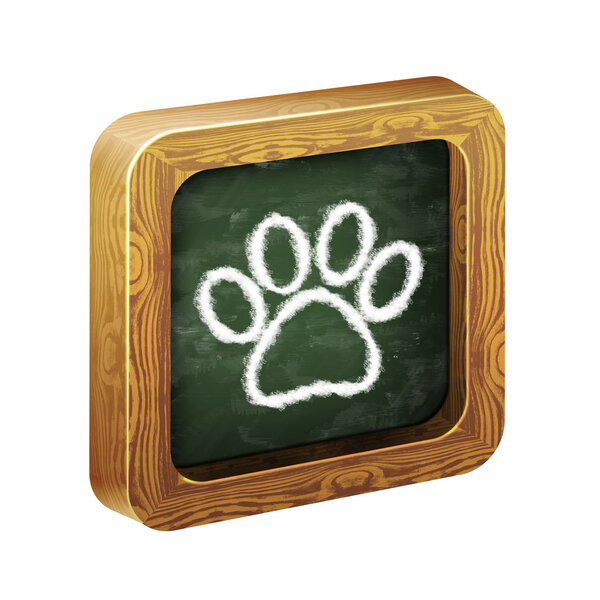 The wooden frame of the icon, chalk hand-painted