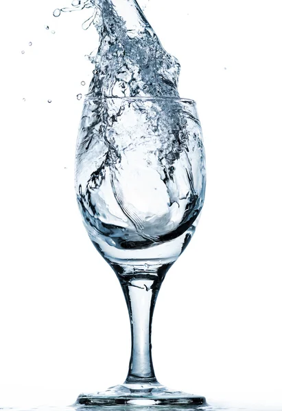 Spruzzi d'acqua dal vetro — Foto Stock