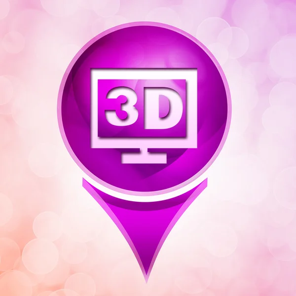 Átlátszó a 3D-s ikon — Stock Fotó