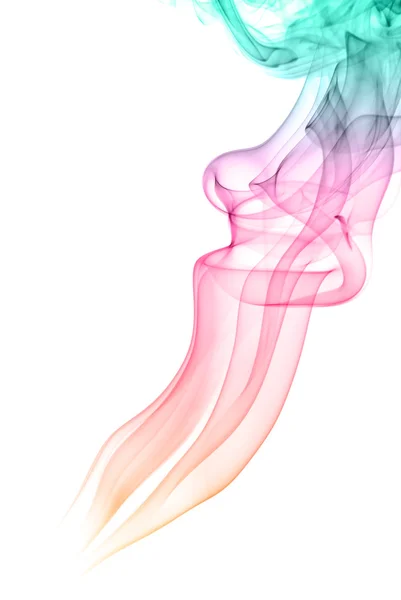 Farbe des Rauchs auf weißem Hintergrund — Stockfoto