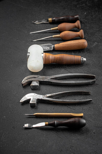 Set of leather craft cobbler tools