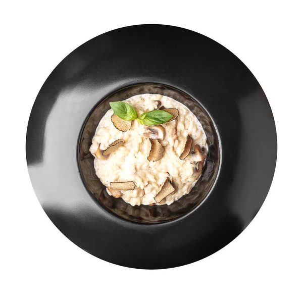 Porción aislada de risotto gourmet con trufas — Foto de Stock