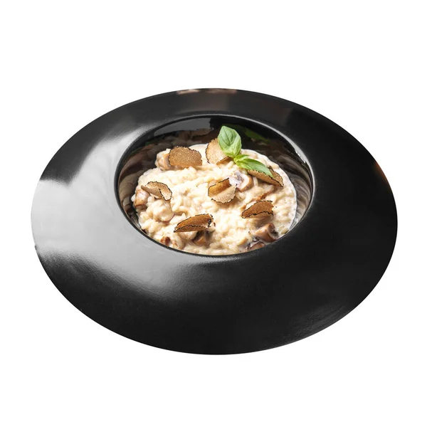 Isolierte Portion Gourmet-Risotto mit Trüffeln — Stockfoto
