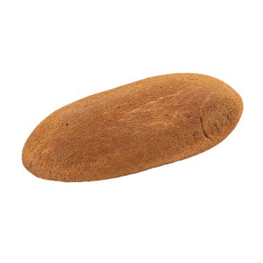 İzole edilmiş taze bir somun köylü ekmeği.