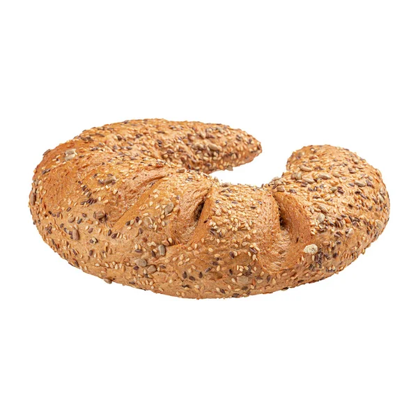 Isolated rogal oat crescent shape yeast roll — Stock Photo, Image