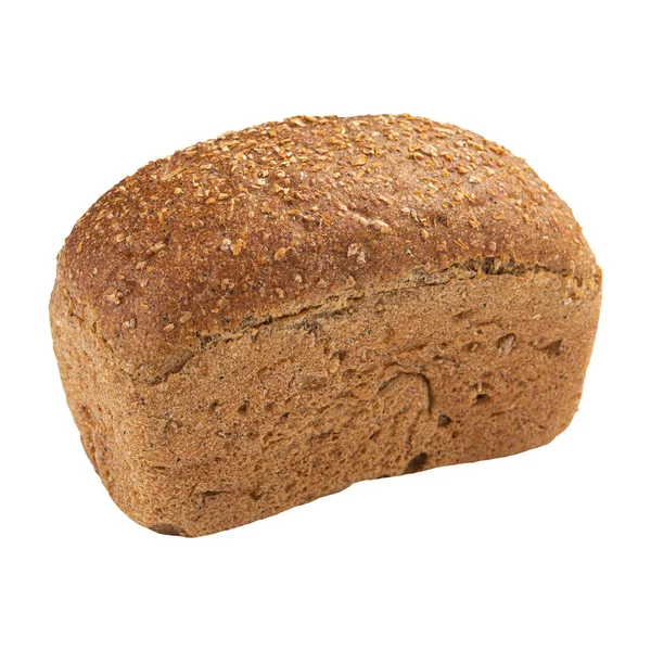 Rolo de pão de centeio fresco isolado — Fotografia de Stock