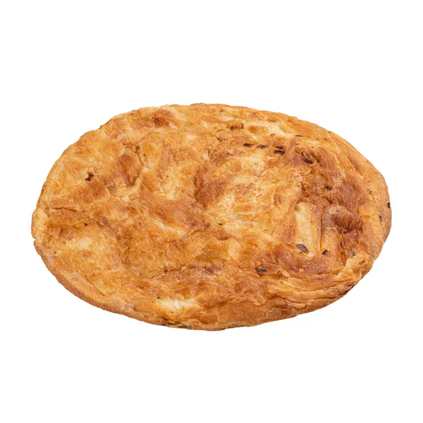Ізольований східний тандир з пірінану запечений плоский хліб — стокове фото