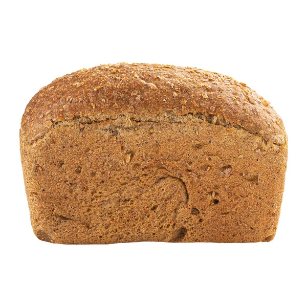 Rolo de pão de centeio fresco isolado — Fotografia de Stock