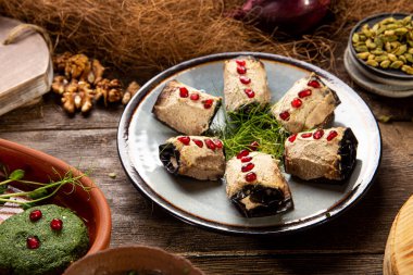 Gürcü patlıcan aperatif badrijani porsiyonu