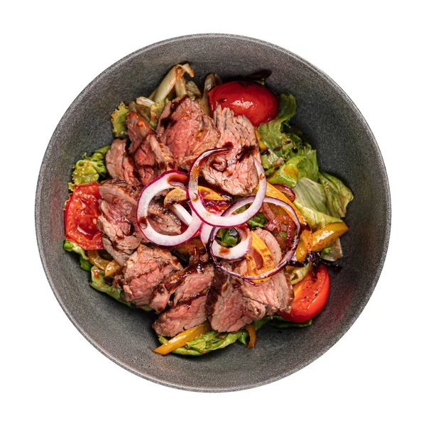 Isolated portion of roast beef salad — ストック写真