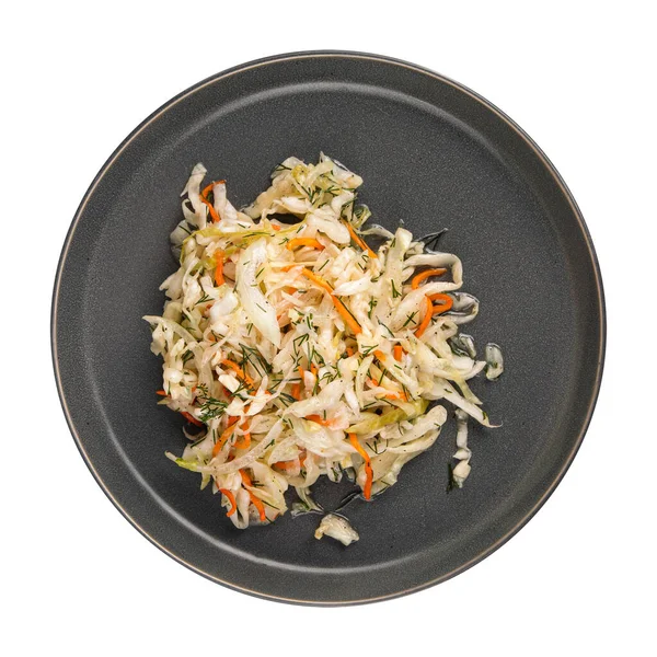 Isolated plate of sauerkraut cabbage — стоковое фото