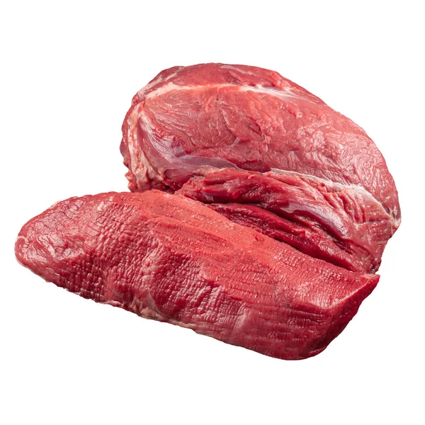 Isolated raw uncooked beef fillet rump meat — Stock Photo, Image