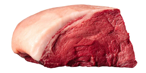 Izolowane surowe mięso z masy celulozowej na białym tle — Zdjęcie stockowe