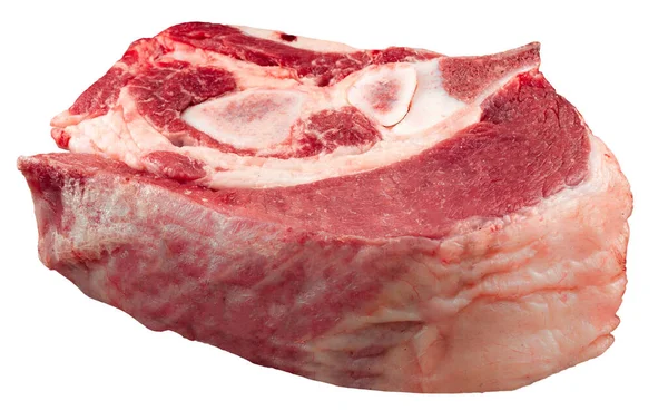 Isolated raw beef brisket on the white background — Fotografia de Stock