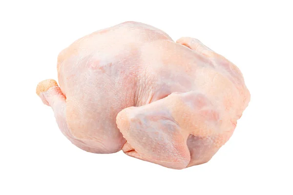 Isolierte Ganze Rohe Hühner Auf Weißem Hintergrund — Stockfoto