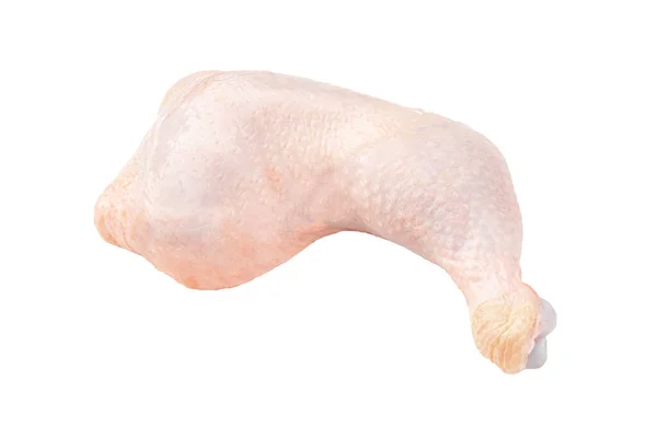 Απομονωμένο Πόδι Νωπού Κοτόπουλου Λευκό Φόντο — Φωτογραφία Αρχείου