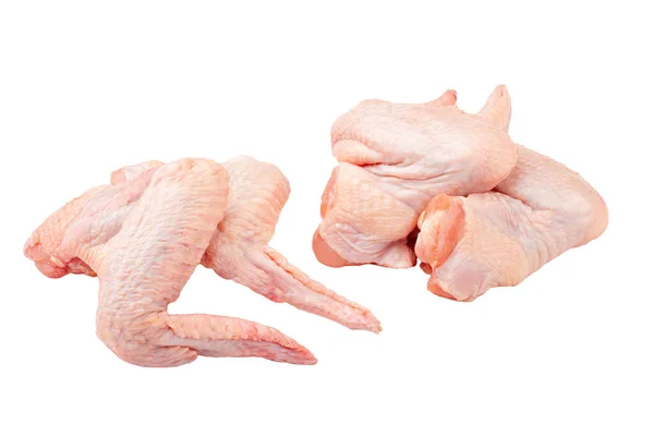 Beyaz Arka Planda Izole Edilmiş Tavuk Kanatları — Stok fotoğraf