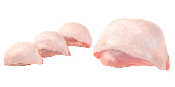 Beyaz Arka Planda Izole Edilmiş Taze Çiğ Tavuk Butları — Stok fotoğraf