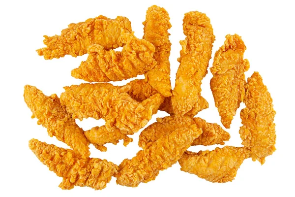 Isolated Crispy Fried Fhicken Strips — Stock Photo, Image