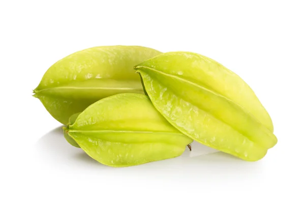 Fruta estrela ou Carambola sobre fundo branco — Fotografia de Stock