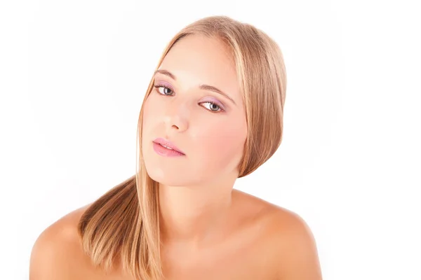 Portrait of a beautiful healthy young blonde woman Royalty Free Stock Images