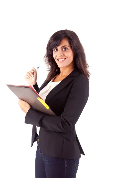 Beautiful woman scheduling an appointment — Stock Photo, Image