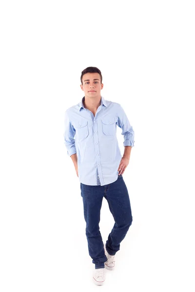 Porträtt av stilig ung man i casual kläder — Stockfoto