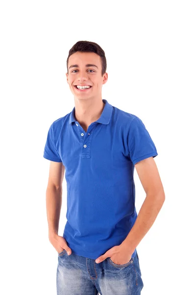 Portret van knappe jonge man in casual kleding — Stockfoto