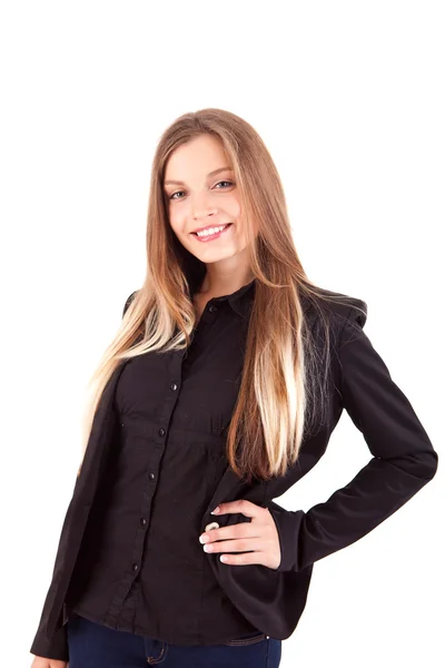 Pretty young business woman posing — Stock Photo, Image