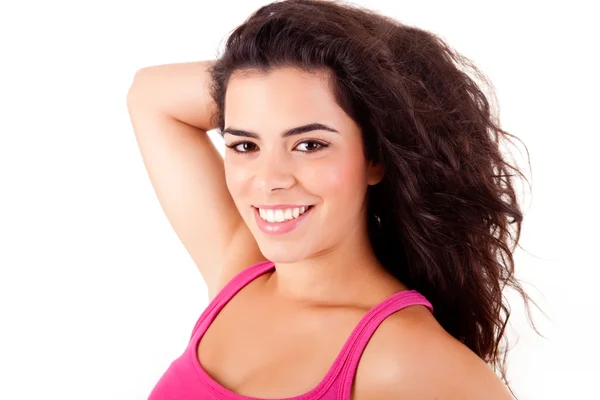 Hermosa mujer sonriendo y posando —  Fotos de Stock