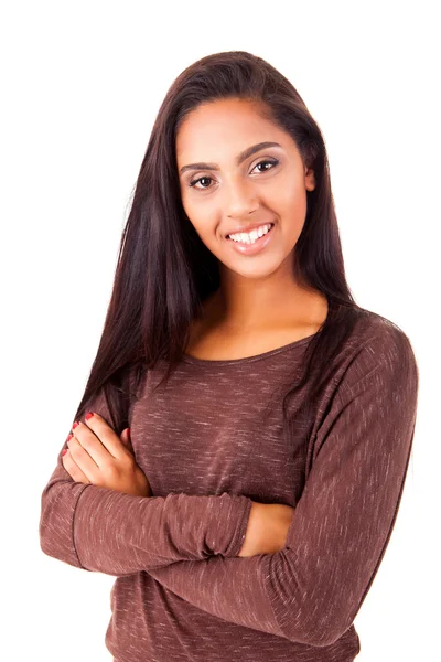 Hermosa mezcla raza mujer posando —  Fotos de Stock