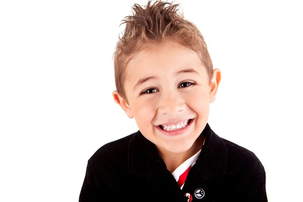 Adorable kid over white background — Stock Photo, Image