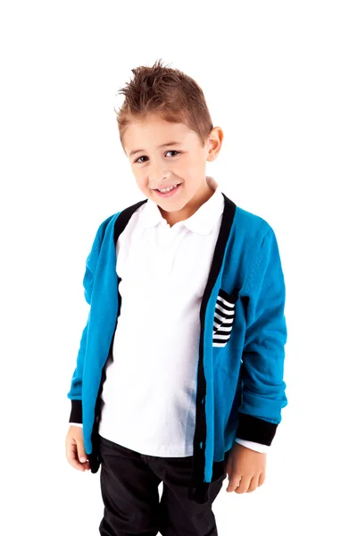 Adorable kid over white background — Stock Photo, Image