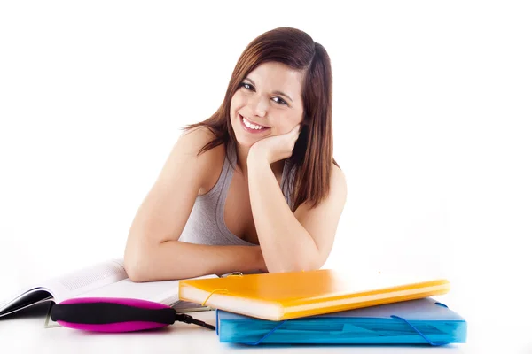 Mujer joven estudiando —  Fotos de Stock