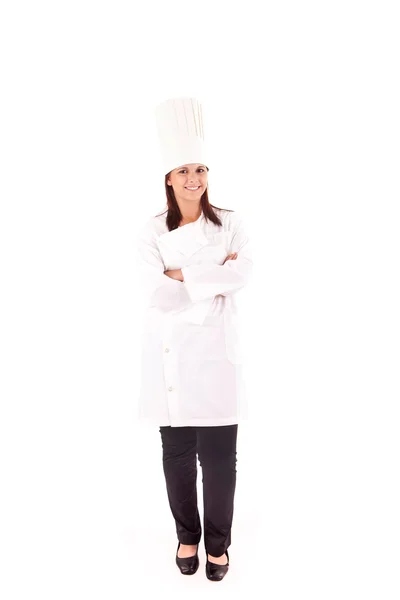 Professional cooker chef over white background — Stock Photo, Image