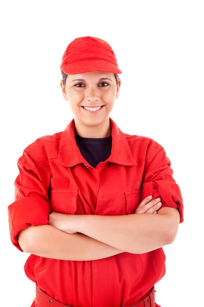 Beautiful woman with professional uniform — Stock Photo, Image