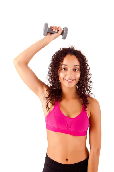 Całkiem młoda kobieta robi ćwiczenia - fitness koncepcja — Zdjęcie stockowe