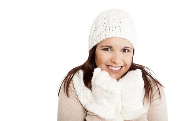 Beautiful woman wearing winter clothes — Stock Photo, Image