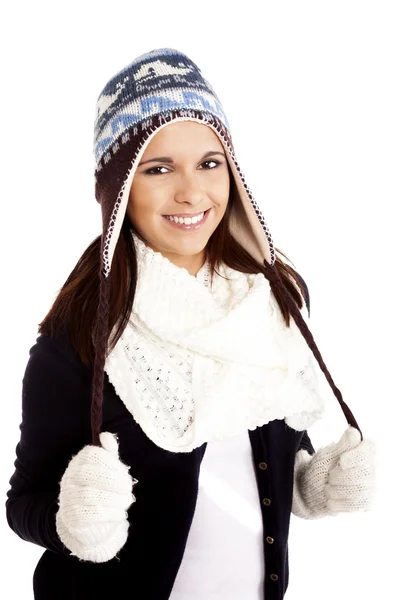 Beautiful woman wearing winter clothes Stock Photo