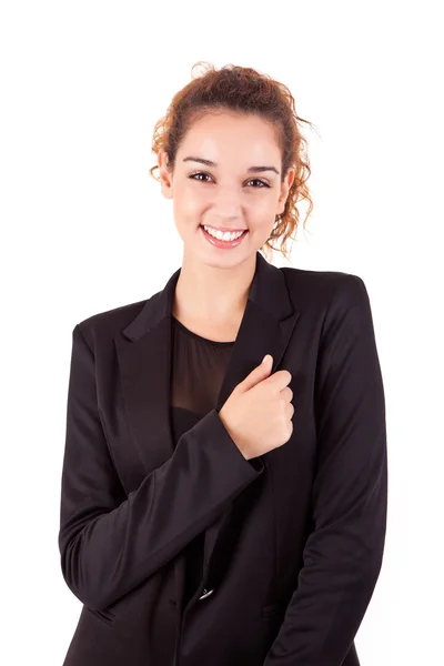 Mujer sonriente haciendo el signo OK —  Fotos de Stock