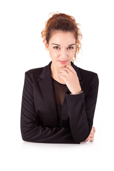 Smiling woman doing the OK sign — Stock Photo, Image