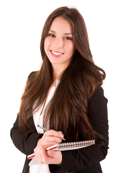 Young woman scheduling an appointment — Stock Photo, Image