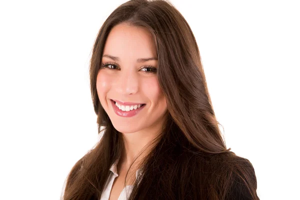 Young beautiful casual business woman posing — Stock Photo, Image