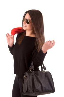 Gözlüklü kadın güzel moda