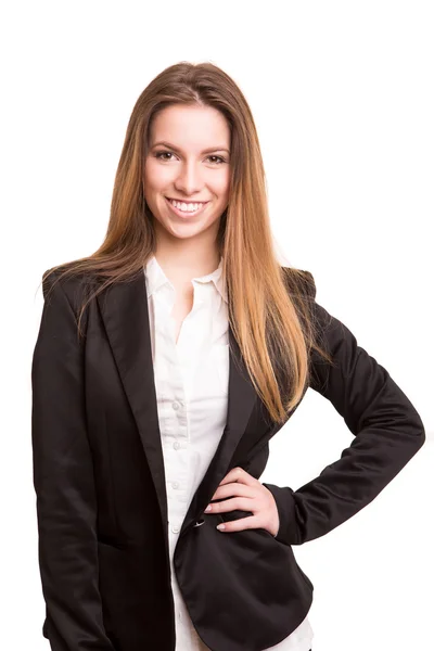 Mujer de negocios exitosa buscando confiado y sonriente —  Fotos de Stock