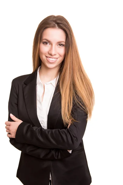 Successful business woman looking confident and smiling — Stock Photo, Image